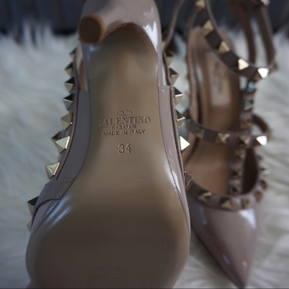 🔷NEW AUTHENTIC☑️VALENTINO ROCKSTUD HEELS SZ 34 - Picture 3 of 8